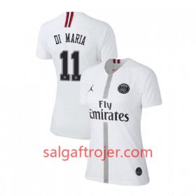Paris Saint-Germain Fodboldtrøjer Di Maria 11 Jodan Hvid Dame 3. sæt 2018/19 Kort ærmer